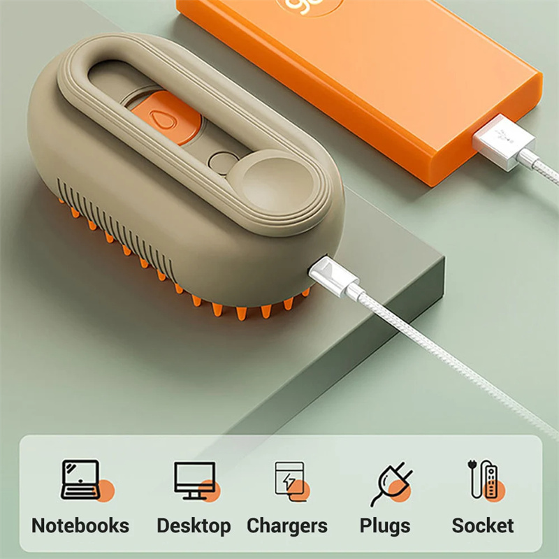 Spazzola elettrica ricaricabile USB per toelettatura domestica animali